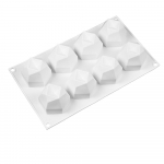 8 s&uuml;vistatav kalliskivivahuvorm, mitmepoolne Rubiku kuubikuga silikoonvorm &scaron;okolaadivormi k&uuml;psetusvorm valge