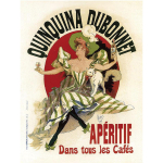 Les Tr&eacute;sors De Lily [A0637] - Retro metallist tahvel 'Quinchina Dubonnet' punane roheline must - 40x30 cm punane