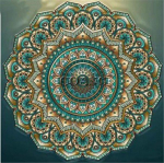 5D Teemantmaal Mandala Teemanttikandid Ristpistes Lillepildid Rhinestones Mosaiikkaunistus Full Round 60x60CM