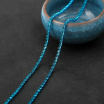 1 hoov/partii &otilde;mbluskristallist kivikett, h&otilde;bedane alus, kivikliss, DIY iluriiete aksessuaarid 2.4mm sinine