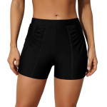 Charmleaksi naiste k&otilde;rge v&ouml;&ouml;kohaga ujumisp&uuml;ksid taskutega Elastsed &uuml;hev&auml;rvilised Tankiinid Bikiinid Ujumisriided Altpoolt S must