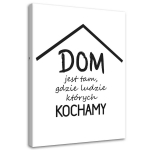 L&otilde;uenditr&uuml;kk Tsitaat Inscription House Family 40x60 must/valge