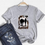 (Aasia suurus)Naiste prinditud T-s&auml;rk Mood Lilled Akvarell Stiilis Magus T-s&auml;rk Naiste Graafiline Riietus Vabaaja l&uuml;hikeste varrukatega T-s&auml;rk S