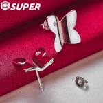 925 Sterling Silver Butterfly AAA tsirkoonist k&otilde;rvar&otilde;ngad Ehted