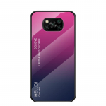 PocoX3 Case Gradient karastatud klaasist kate Xiaomi POCO X3 NFC F2 F3 F4 GT Xiomi Pocophone X4 X5 Pro 5G telefoni&uuml;mbriste jaoks POCO X3 must
