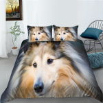 3D Dog seeria voodipesukomplekt loomade tekikott ja padjap&uuml;&uuml;r 2/3 t&uuml;kki mikrokiust kangast eriti suures suuruses pehme kodukaunistus Baby 100x135cm