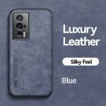 KEYSION Luxury nahast &uuml;mbris Xiaomi POCO F5 F5 Pro pehme silikoon+PC p&otilde;rutuskindel telefoni tagakaas POCO X5 Pro X5 5G F5 Pro jaoks for POCO F5 Pro sinine