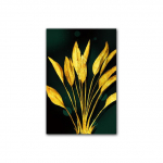 Golden Leaf Luksuslikud plakatid ja v&auml;ljatr&uuml;kid L&otilde;uendimaal Abstraktne seinakunsti pilt elutuppa Moodne kodukaunistus Troopiline taim 20x30cm