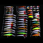Segap&uuml;&uuml;gi landikomplekt Minnow Lure Crank Baits Tackle Treble Hooks Kit 56PCS