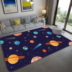 Uus saabumine Multikas Kosmoseuniversum Planeedi vaip Pehme Flanell Lastele M&auml;ngumatt Poistele T&uuml;drukutele Magamistoa Voodi vaip p&otilde;randamatt 100x150cm