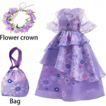 Kost&uuml;&uuml;m t&uuml;drukutele Kleit Isabella kost&uuml;&uuml;m Halloweeni komplekt lastele 160 lilla