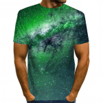 Uus suvine meeste moe T-s&auml;rk isikup&auml;ra Quicksand Starry Sky tr&uuml;kitud meeste T-s&auml;rk top XS roheline