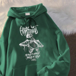 Moodne kapuuts Harajuku Y2K Top Harajuku Retro Demon Punk Streetwear Gooti Anime pikkade varrukatega dressipluus fliisist topp XL