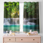 Metsa kose kardinad elutuppa Luksuslik loodusmaastik pimendav aken Rooma kardin Magamistoa sisekujunduse ruumijagaja W53.5 X H114cm X 2