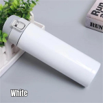 500 ml lekkekindel roostevabast terasest h&uuml;pikkaanega termostops kohvipuhast piimast termospudel 500ml valge