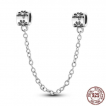 H&otilde;bedane Kinnitus P&auml;ris 925 H&otilde;bedane CZ Tsirkoon Pave Mustriga Klamber Daisy Beads Stopper Fit Moe stiil K&auml;ev&otilde;ru Charms Ehted