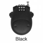 1 tk uus vargusvastane lukk jalgratta mootorratta kiivri trossiga terasest sisset&otilde;mmatav kombineeritud lukk must