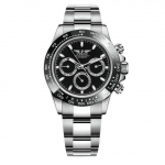 DESIGN Mood Rainbow Bezel meeste mehaanilised k&auml;ekellad Luksuslik v&auml;liskujundusega automaatne meeste k&auml;ekell Relogio Masculino must