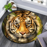 Loomade tiigripea &uuml;mmargune vaip elutuba Kodusisustus Diivanilaud vaip Libisemisvastane Toolipadi Salongi Matid Multifilmi &uuml;mmargused matid Diameter 60cm