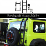 Auto tagaluugi redel, alumiiniumsulamist tagaukse redel Suzuki Jimny 2019-2023 v&auml;listarvikutele must