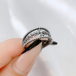 BELLA BOX Cross Creative Korea versioon Tai valge vask retromood Minority Index Finger Open Ring Naine 【 Opening Adjustable 】 valge