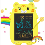 LCD 9-tolline v&auml;rviline v&auml;ikelaste vigurlauaga kirjutustahvel, kustutav korduvkasutatav elektrooniline, harivad ja &otilde;ppivad m&auml;nguasjad kingitused 3&ndash;7-aastastele lastele 27.5x18.8x1cm kollane