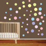 Loominguline v&auml;rviliste t&auml;ppidega seinakleebis lastele Lastetuba Magamistuba Kodukaunistus Seinamaal Kunstikleebised PVC-kleebised Tapeet