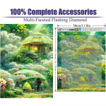 5D Teemantmaal T&auml;isring puur Teemant Love Woods Maja mere &auml;&auml;res Teemantmaal K&auml;sitsi valmistatud Teemantmosaiikmaal Kodukaunistus Without a frame roosa