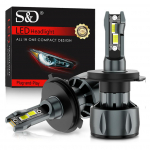 2tk Super Bright Mini H4 H7 LED auto esitule pirnid 70W 20000Lm CSP Chip Auto H1 H11 LED Light H8 HB3 HB4 9005 9006 9012 Hir2 6000K Auto Lamp 12V H1