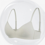 Prantsuse t&uuml;drukute rinnahoidja, mis ei j&auml;ta j&auml;lgi, pehme hingav aluspesu, naiste v&auml;ikesed rinnad, kokkupandud rinnahoidja S must