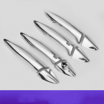 Hyundai i30 jaoks 2012 2013 2014 2015 2016 kroomitud s&uuml;sinikkiust auto uksek&auml;epideme katte trimmikomplekti kleebiste stiil silver no buttons