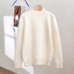 Lahti kootud naaritsast ka&scaron;miirist sviiter poolkaelusega ja seksika stiiliga naistele L