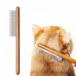 Longbest kassikoerakammid eemaldavad s&otilde;lmed ja puntrad Lemmikloomade hoolduskamm Nahas&otilde;bralik lemmikloomakamm Terasest hambakamm puidust k&auml;epidemega kassidele Pet Fine Teeth Comb