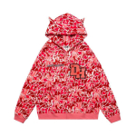 American Retro Camo Star 3D topeltkihiline m&uuml;ts, prinditud k&otilde;rvaplush kardigan kampsun S pink