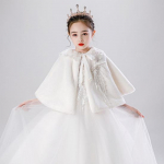 Laste pulmakunstkarusnahast m&auml;hitud &otilde;htukleit Bolero Cape pulmasall M