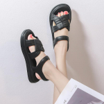 Naiste sandaalid Paksu tallaga Pehme tallaga sussid Suvel Kodus Libisemiskindlad sandaalid 40 must