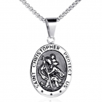 Vintage Personality St. Christopher Medal Ripats Kaelakeed Meestele Naistele Klassikaline v&otilde;lu Vabaaja Peoehted P&uuml;hadekingitus h&otilde;be