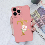 Apple iPhone 13 14 15 Pro Max X XS XR SE telefoni korpuse kate Vedel pehme matt silikoon Mood p&otilde;rutuskindlad lillekirjad iPhone'i korpuse kaitseraua jaoks iPhone XS Max