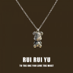 RUI RUI YU Lovely Bear Rabbit uus ripats kaelakee naistele meestele s&otilde;branna paari armastaja ehteid 1 PC