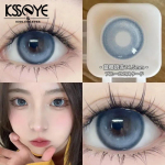 kseye kontaktl&auml;&auml;tsed 2tk/paar Cosplay v&auml;rvilised kontaktl&auml;&auml;tsed punased Sinised suure l&auml;bim&otilde;&otilde;duga 14,5mm aastased silmameigi kontaktl&auml;&auml;tsed Halloweeni kontaktl&auml;&auml;tsed -6.50 sinine