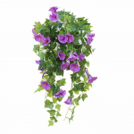 Kunstlik rippuv korv V&otilde;ltsitud siidist Morning Glory Flower Vine Home Pulmad roosa punane v&auml;rv
