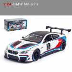 1/24 Scale M6 GT3 Diecast automudeli m&auml;nguasi, tagasit&otilde;mmatav m&auml;nguasi koos heli ja valgusega lastele v&auml;ikelastele poistele t&uuml;drukutele m&otilde;eldud kingituste kollektsioon 1/24-21x8.5x5.5cm valge