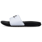 Nike Benassi Pl&auml;tud Valged Unisex Sandaalid Must-Must 343880-100 40