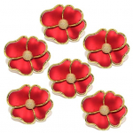 6 tk Elegantne lilleline salvr&auml;tiku r&otilde;ngas roostekindel sulamist salvr&auml;tikuhoidja laudlina pabersalvr&auml;tiku jaoks restorani kodune &otilde;htus&ouml;&ouml;k punane