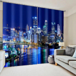 Linna &ouml;&ouml;stseen Moodne linnaarhitektuur Aknakardinad Rulood elutuppa Magamistoa Vannitoa K&ouml;&ouml;k Uks Kodukaunistus W65X60H(cm)X2Pcs&Hook