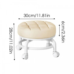 P&ouml;&ouml;rlev pedik&uuml;&uuml;r Spa Ilusalong ratastega taburetiga Elutuba Vahetusjalatsid Madalad taburetid Iluistme tool M&ouml;&ouml;bel as the picture valge