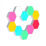 Seinavalgusti loominguline &ouml;&ouml;valgus LED magamistoaga dekoratiivne kuusnurkne moodul k&auml;rgstruktuuriga modelleerimislamp 1pc & & multi colors lighting & Remote control