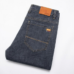 Kevad-suvi uued suitsuhallid teksad Meeste sirged lahtised elastsed must hallid &otilde;hukese osa k&otilde;rgekvaliteedilistest teksadest 36