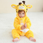 Baby Rompers Kigurumi Animal Leopard, Husky, Kaelkirjaku cosplay Kapuutsiga soe pidžaama v&auml;ikelastele poistele T&uuml;drukutele Riided Vasts&uuml;ndinu magamisriided Pidžaama riided 100