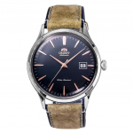 Orient Bambino versioon 4 klassikaline seemisnahast rihm tumesinine sihverplaat automaatne RA-AC0P02L10B RA-AC0P02L30B meeste k&auml;ekell tumesinine v&auml;rv